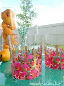 DIY Coral Reef Confetti Glasses