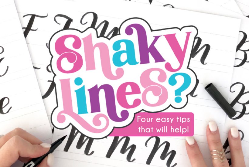 Hand Lettering: 4 Tips for Improving Shaky Lines. Even with the imperfect nature of hand lettering, there are still ways to improve your work! 