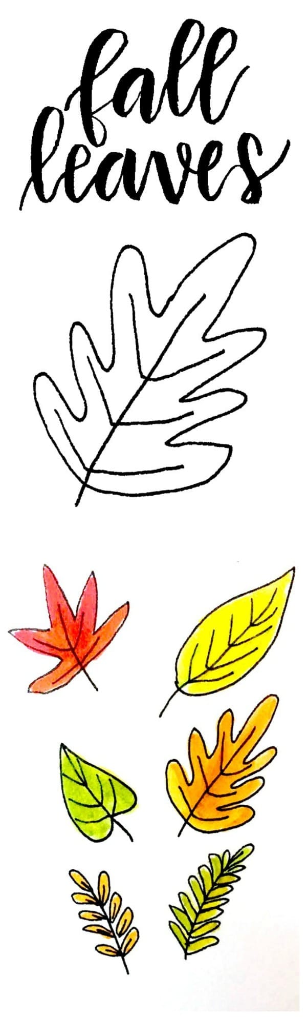 7 Ways to Draw Fall Leaves Dawn Nicole Designs®