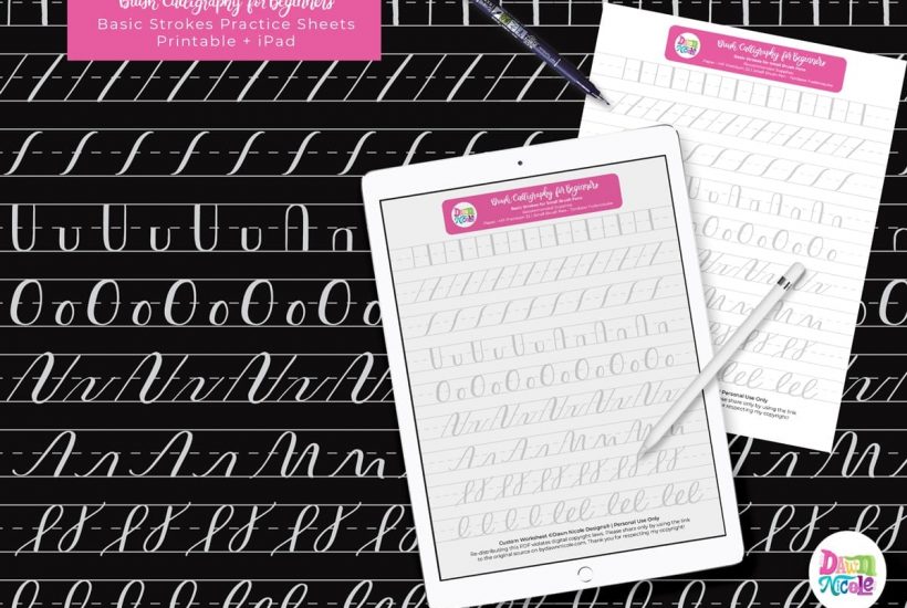 Basic Strokes Worksheets for Small Brush Pens. Download these free brush calligraphy worksheets and get practicing! 