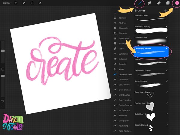 Procreate Tutorial: Artsy Painted Calligraphy