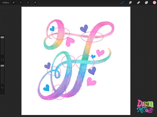 Procreate Tutorial: Rainbow Calligraphy Crayon. Creating this colorful style of lettering is oh-so-easy. Follow these steps to whip up your own version. Plus, a free color palette!