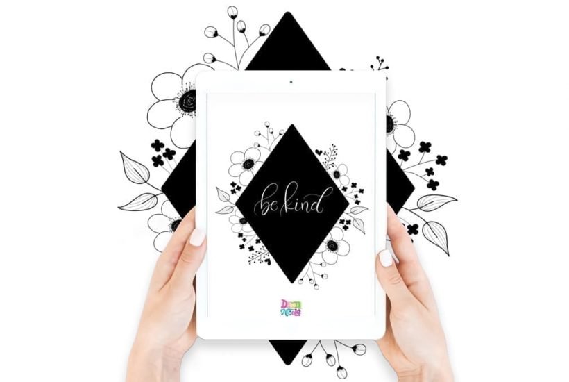 Procreate Tutorial: Floral Framed Calligraphy. Learn how easy it is to create this look with a step-by-step tutorial and video lesson!