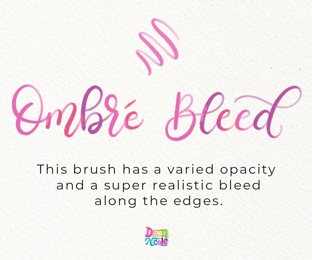 Free Procreate Brush: DND Ombré Bleed. Download a sample brush from my DND Procreate Brush Bundle. Plus, a free high-res watercolor paper background!