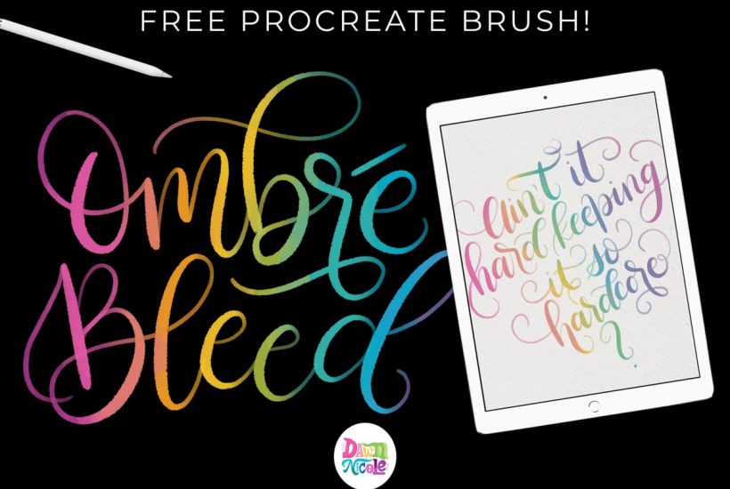 Free Procreate Brush: DND Ombré Bleed. Download a sample brush from my DND Procreate Brush Bundle. Plus, a free high-res watercolor paper background!