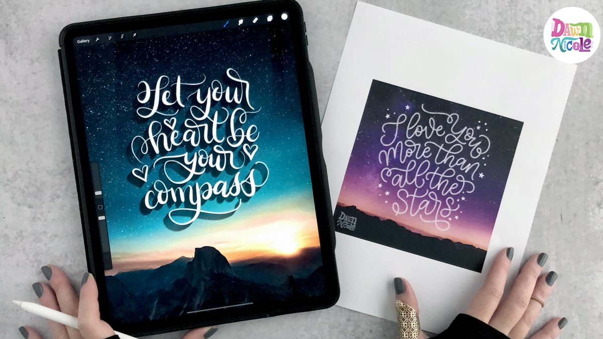 Procreate Video Lesson: Lettering on Photos. Learn how to add lettering and calligraphy to photos in this free video tutorial.