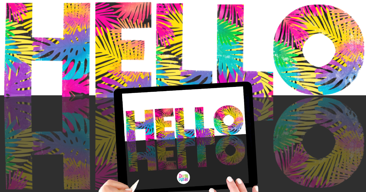 Procreate Tutorial: Patterned Clipping Mask Letters. You can create these tropical letters in Procreate in just a few simple steps!