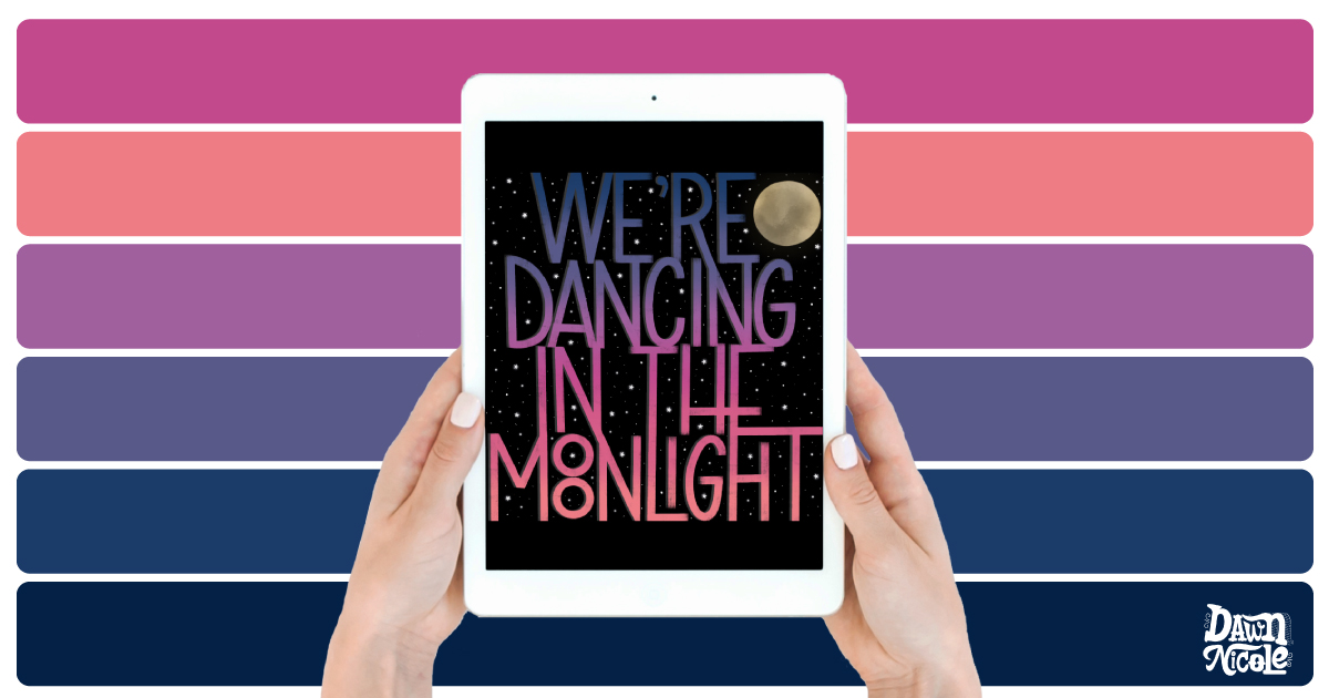 Dancing in the Moonlight Color Palette. Grab the color palette I used for my hand-lettered “Wild About You” artwork + tips for how to use it!