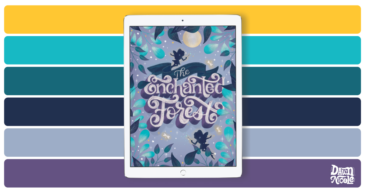 Enchanted Forest Color Palette. Grab the color palette I used for my hand-lettered “Enchanted Forest” artwork + tips for how to use it!