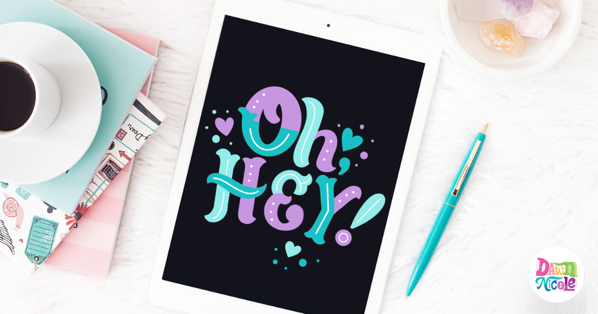 Colorblock Lettering Procreate Tutorial. It only takes a few simple steps to create this cute, colorful lettering on the iPad!