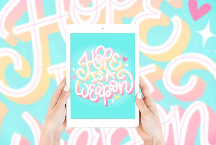 Easy Gradient Color Lettering Tutorial. Learn two super simple ways to add gradient color to your hand lettering in Procreate!