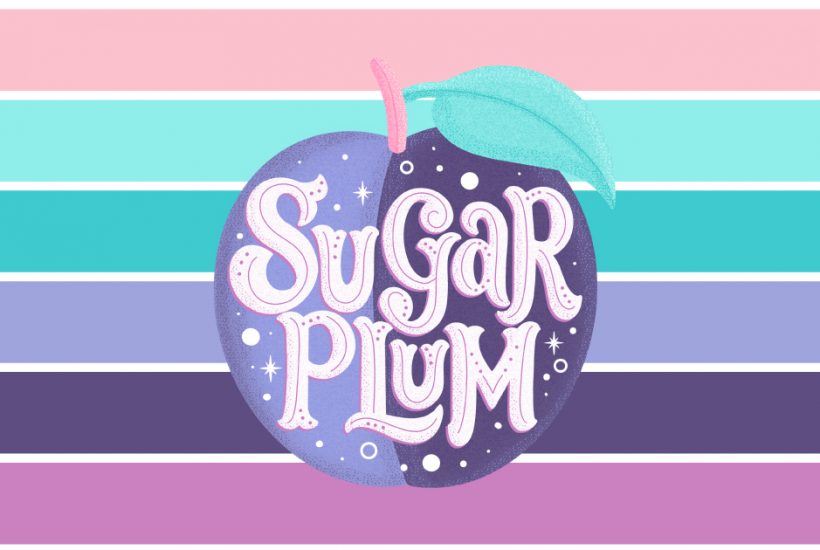 Sugar Plum Color Palette. Grab the free color palette I used to create this "Sugar Plum" hand lettering in the Procreate app!