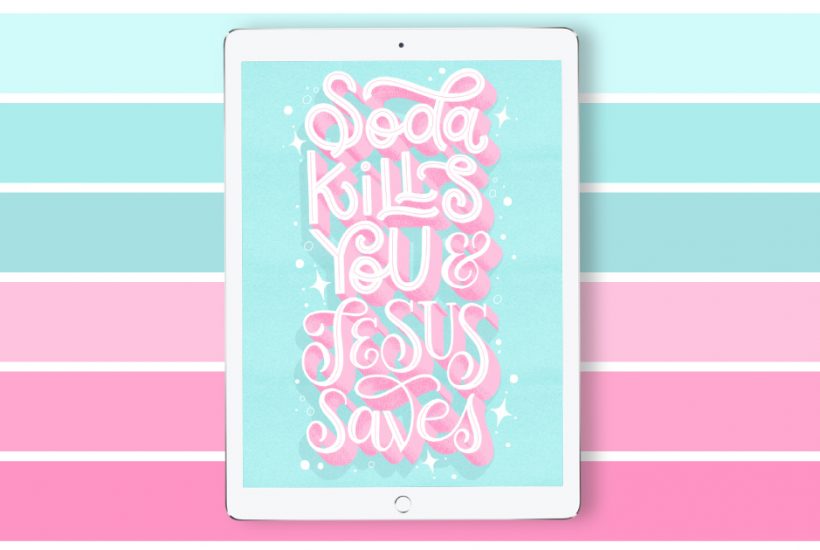 Soda Pop Color Palette. Grab the sweet color palette I used to create this lyrical hand lettering in the Procreate app!