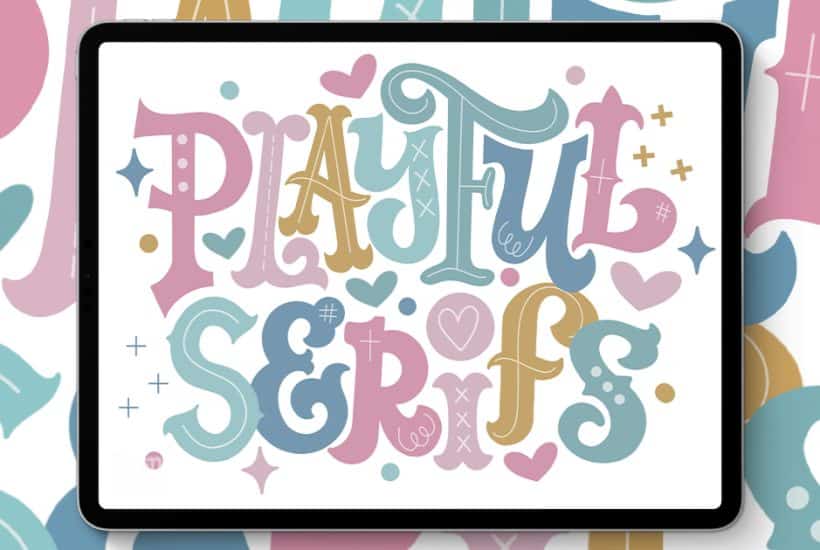 Learn Playful Serif Lettering. In this series, you'll draw all 26 letters of the alphabet, each with a unique serif style.