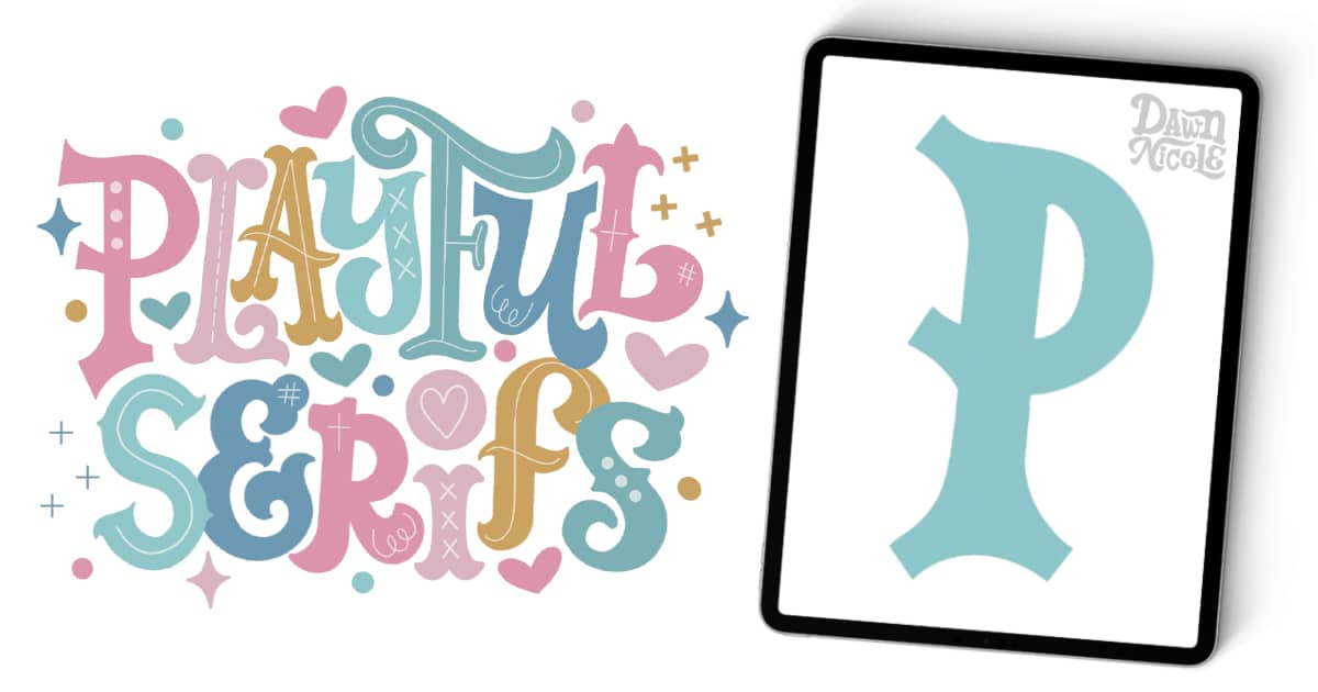 Learn how to draw a playful serif P with this step-by-step lettering tutorial. Includes a downloadable template and Procreate video lesson.