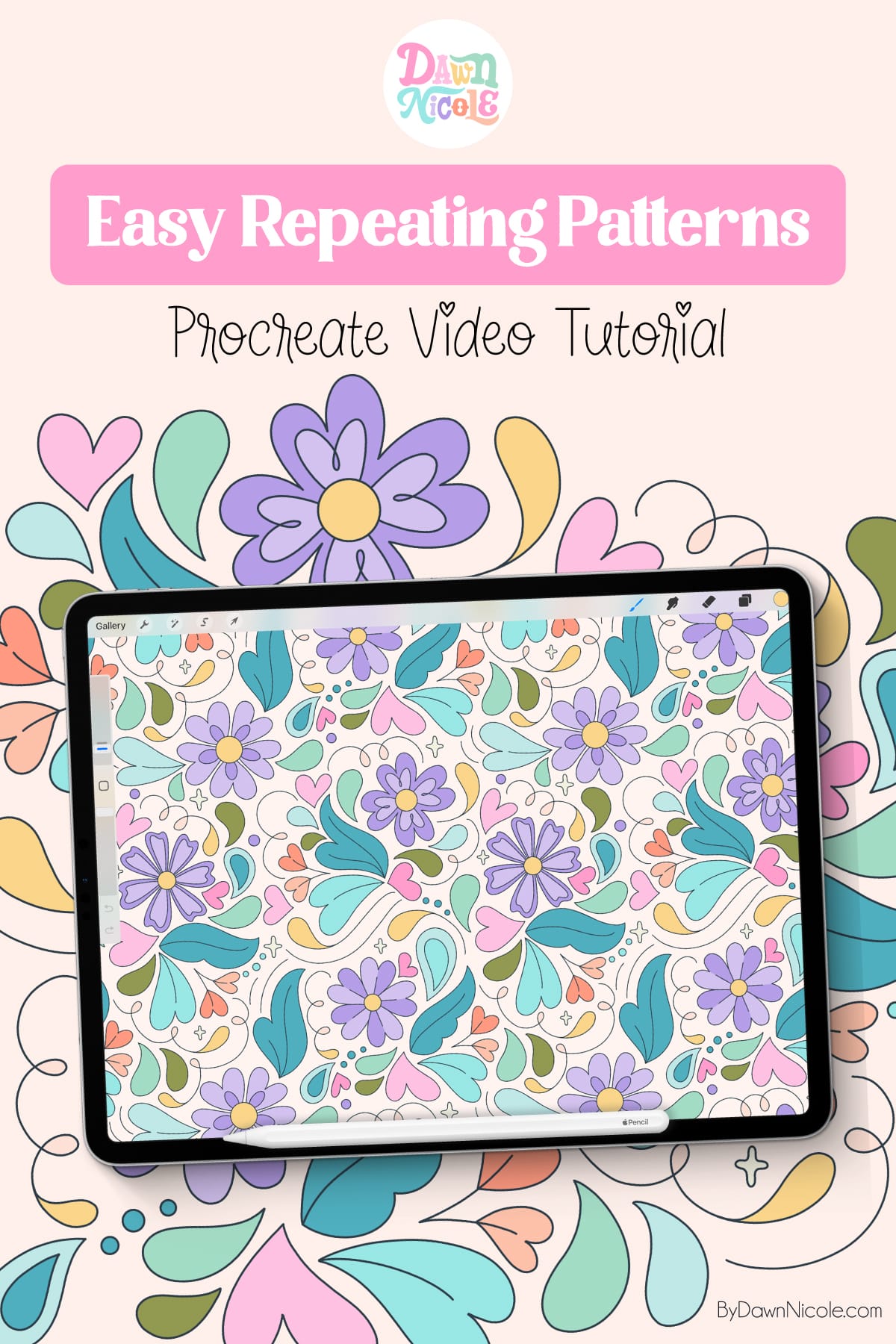 Easy Repeating Patterns in Procreate. The template method is simple and ensures perfectly seamless repeating patterns every time!