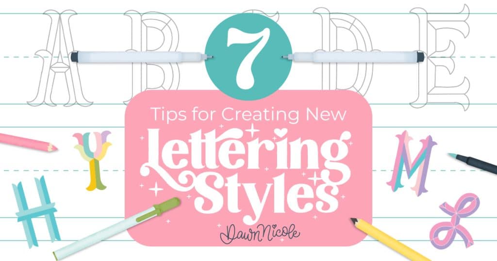 7 Tips for Creating New Lettering Styles. My top tips for drawing original letters to create new, complete alphabets and fonts!