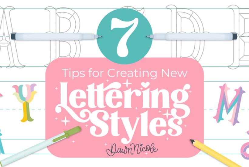 7 Tips for Creating New Lettering Styles. My top tips for drawing original letters to create new, complete alphabets and fonts!