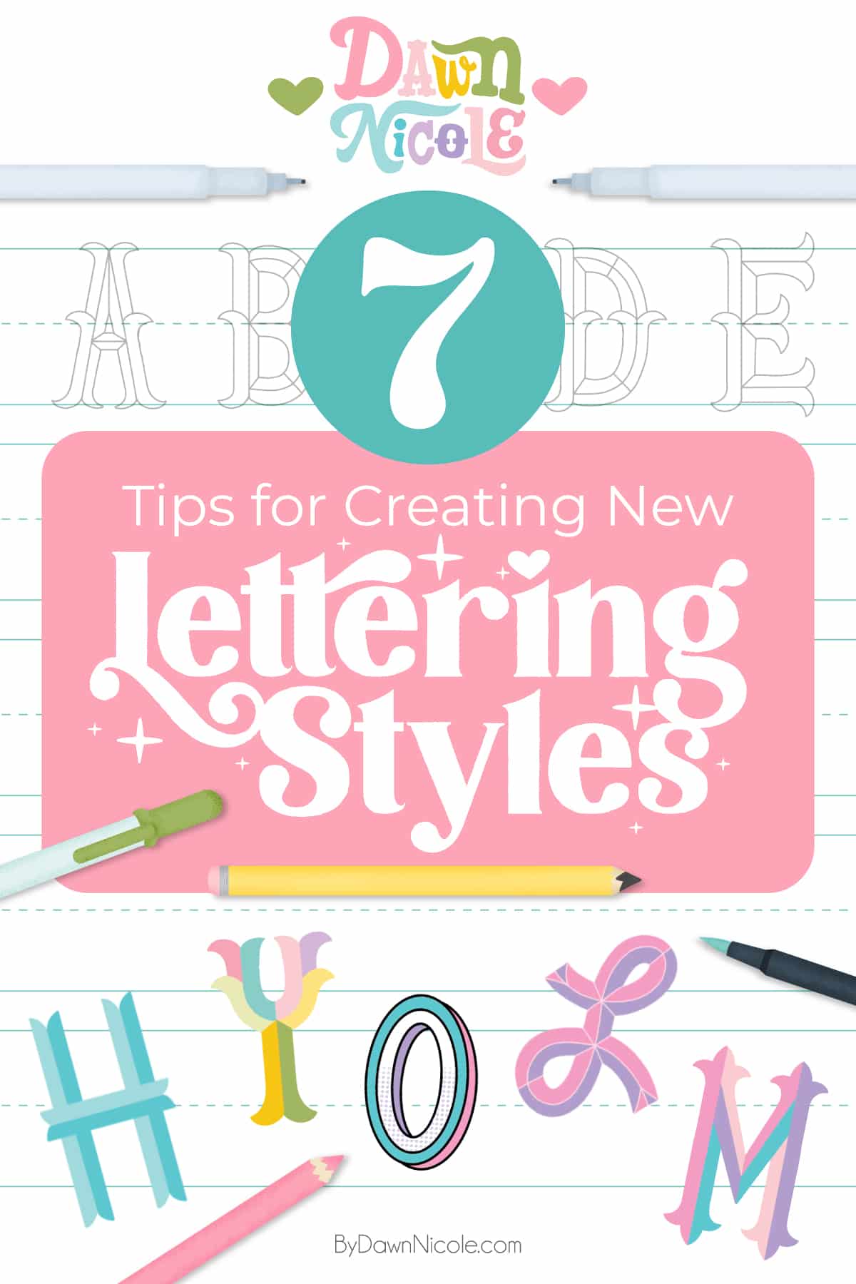 7 Tips for Creating New Lettering Styles. My top tips for drawing original letters to create new, complete alphabets and fonts!