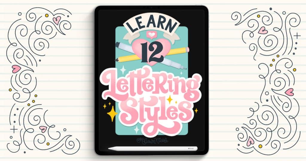 12 Playful Hand-Lettering Styles. Learn and create twelve fabulous hand-lettering styles throughout the year!