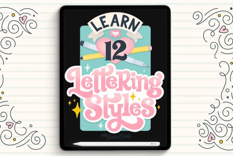 12 Playful Hand-Lettering Styles. Learn and create twelve fabulous hand-lettering styles throughout the year!