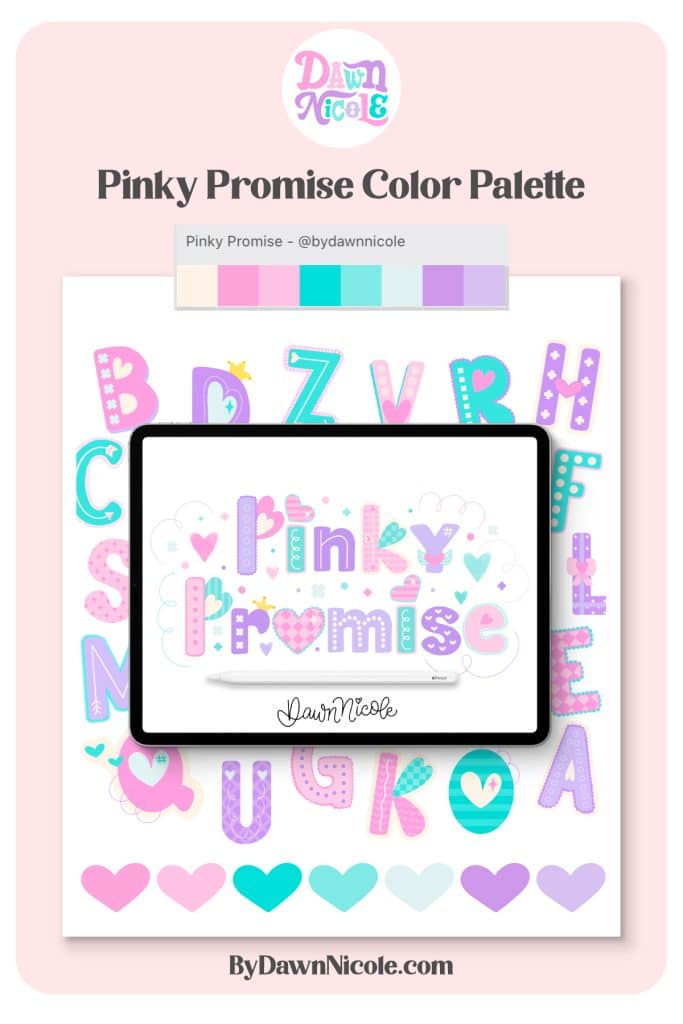 Pinky Promise Procreate Color Palette. Download this free Procreate color palette and use it to inspire your next project!