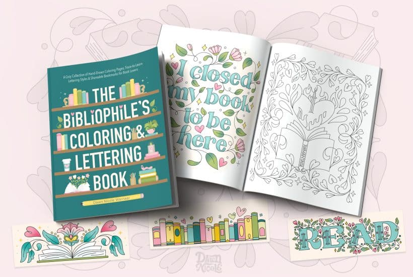 The Bibliophile's Coloring and Lettering Book