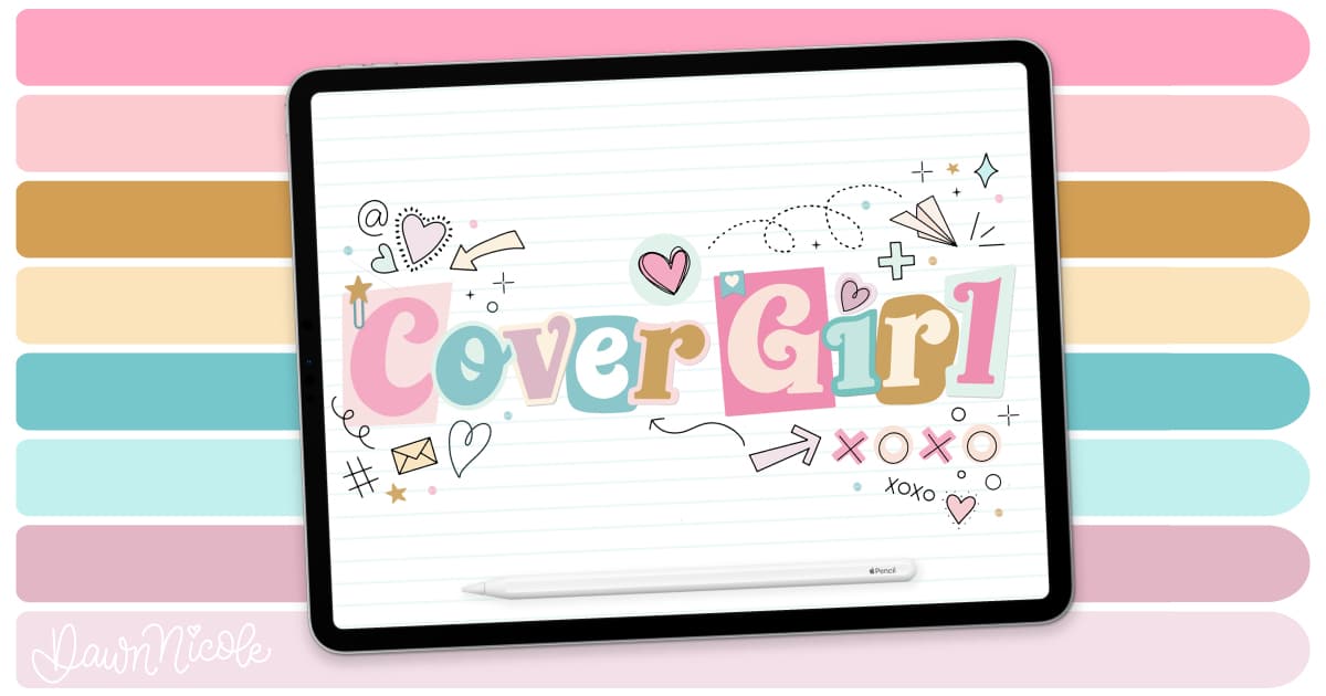 Cover Girl Procreate Color Palette. Download this free Procreate color palette and use it to inspire your next project!