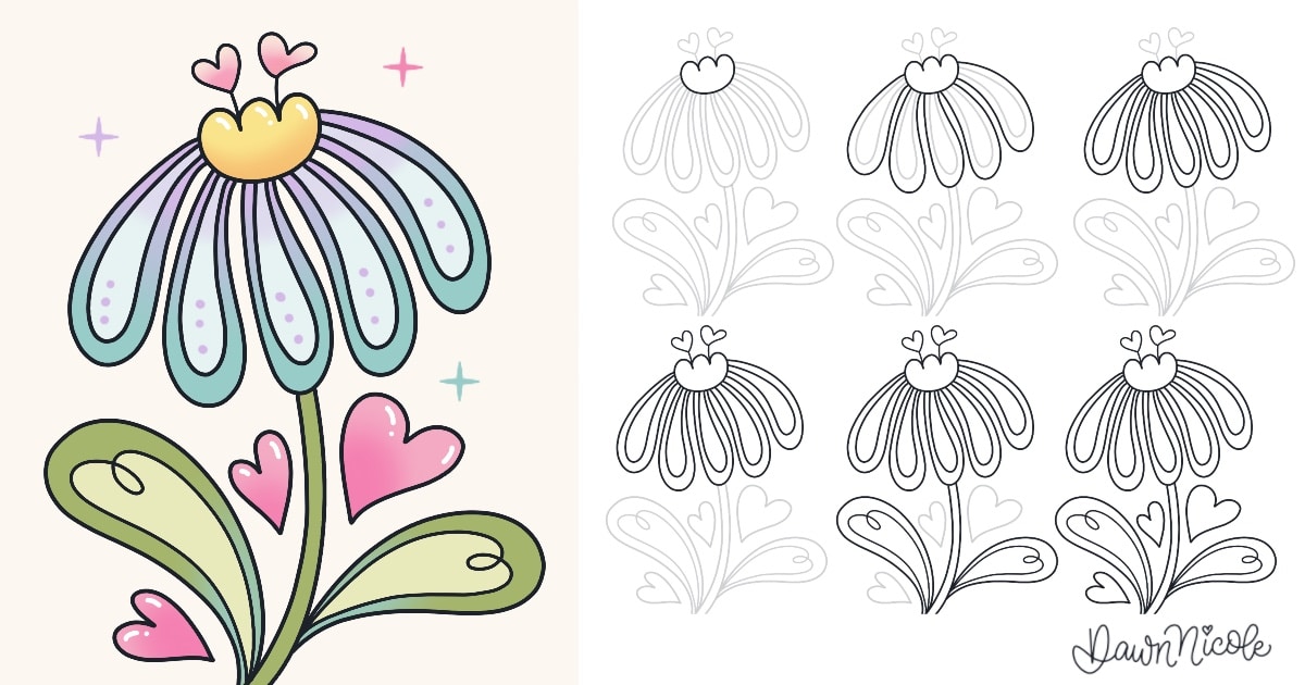 10 Folksy Flowers to Draw. Learn how to draw ten delightful flower styles, with easy step-by-step instructions!