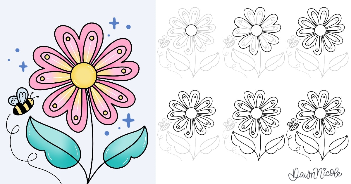 10 Folksy Flowers to Draw. Learn how to draw ten delightful flower styles, with easy step-by-step instructions!