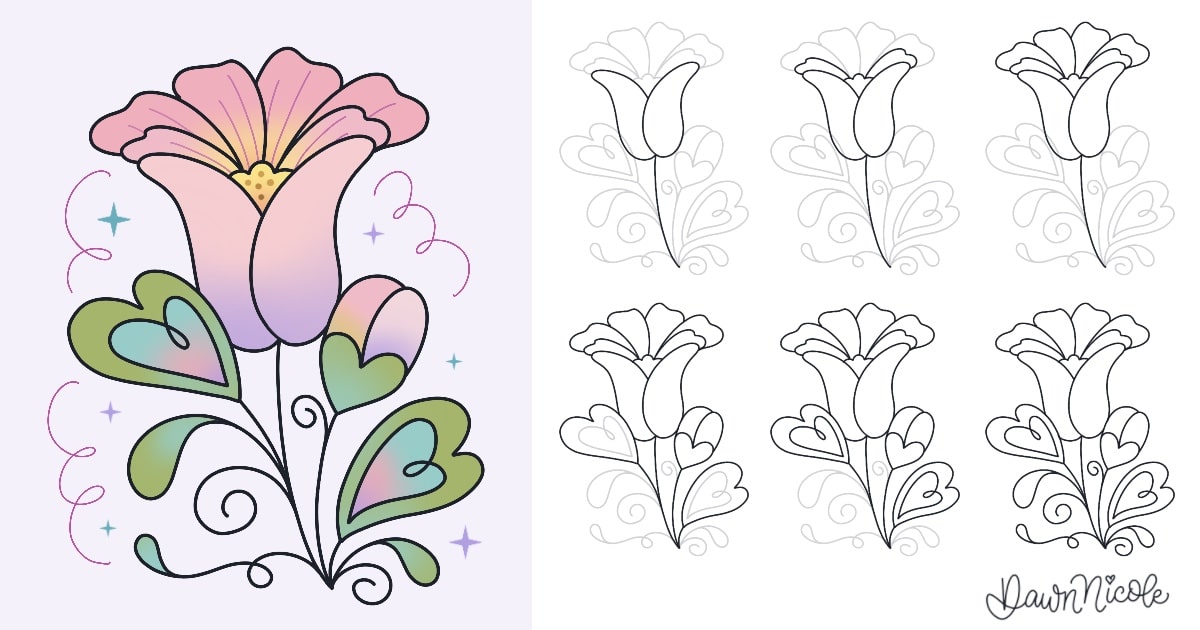 10 Folksy Flowers to Draw. Learn how to draw ten delightful flower styles, with easy step-by-step instructions!