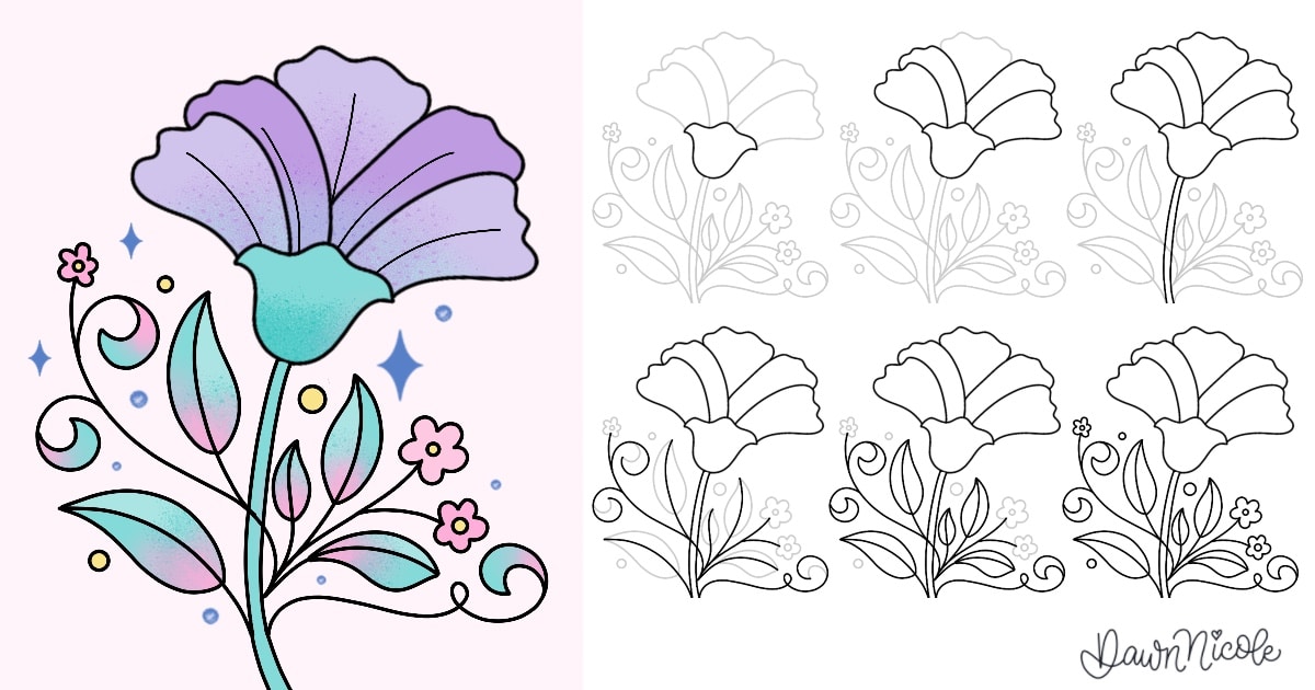 10 Folksy Flowers to Draw. Learn how to draw ten delightful flower styles, with easy step-by-step instructions!