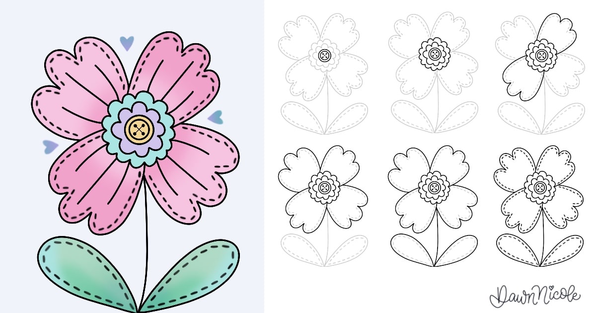 10 Folksy Flowers to Draw. Learn how to draw ten delightful flower styles, with easy step-by-step instructions!