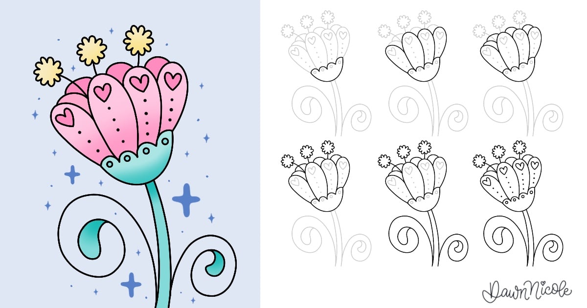 10 Folksy Flowers to Draw. Learn how to draw ten delightful flower styles, with easy step-by-step instructions!