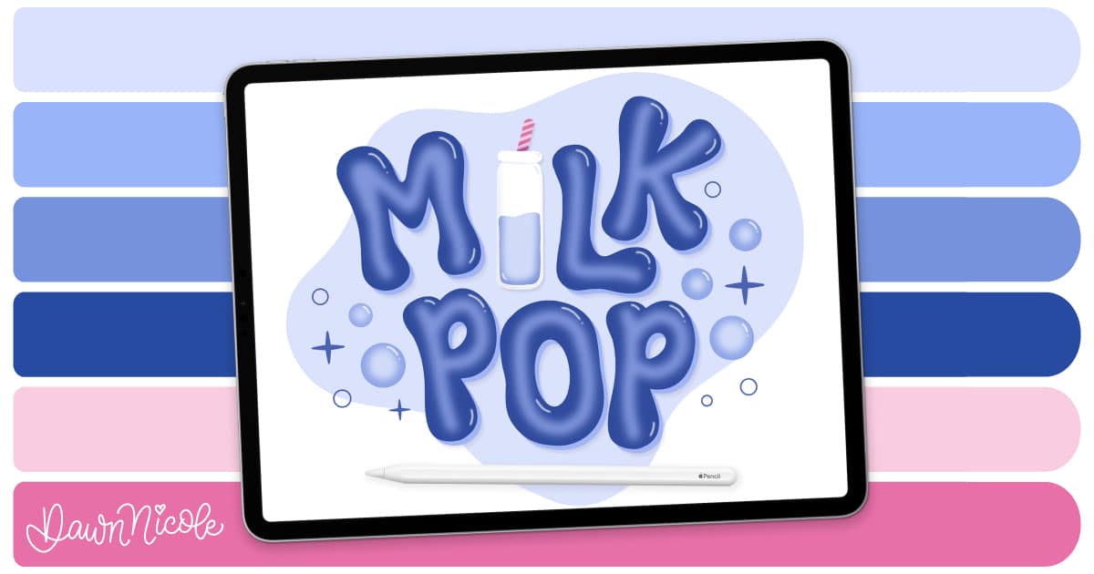 Milk Pop Procreate Color Palette. Download this free Procreate color palette and use it to inspire your next project!