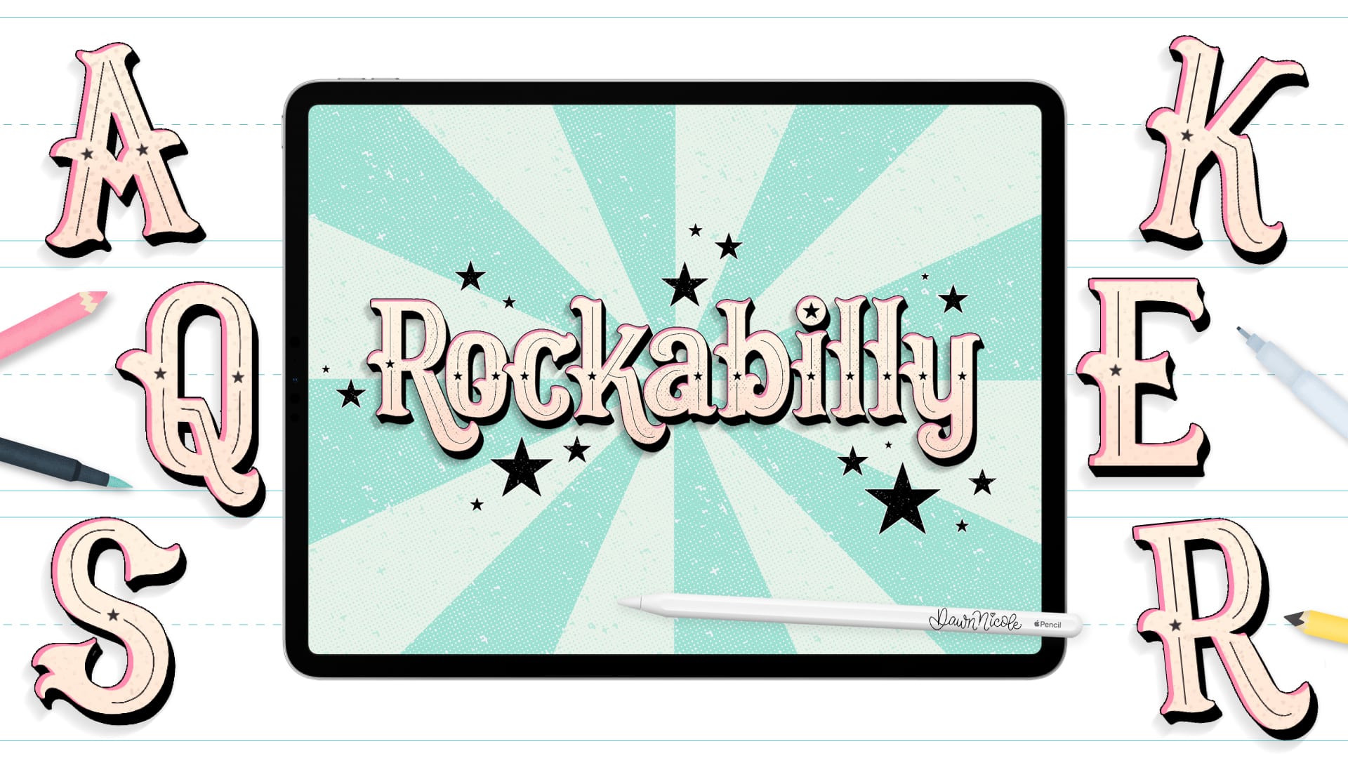 Rockabilly Lettering Style