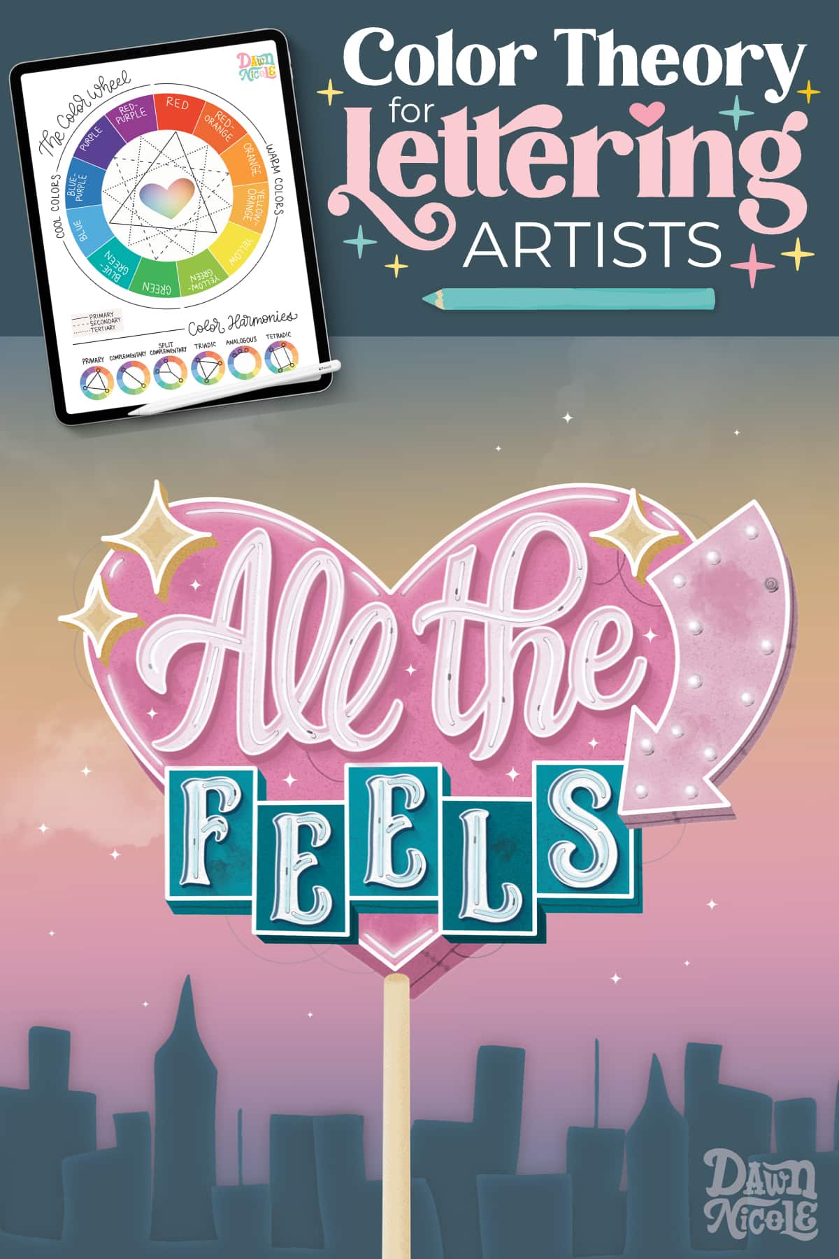 Color Theory for Lettering Artists. Learn the essentials of color theory so you can confidently create eye-catching, harmonious designs that evoke all the feels.