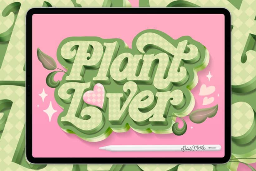 Multi-Dimensional Lettering Procreate Tutorial. Follow my video tutorial to learn how to create this stacked dimensional lettering style.