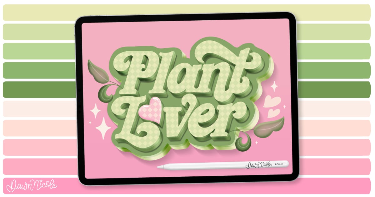 Plant Lover Procreate Color Palette. Download this free Procreate color palette to inspire your next project!