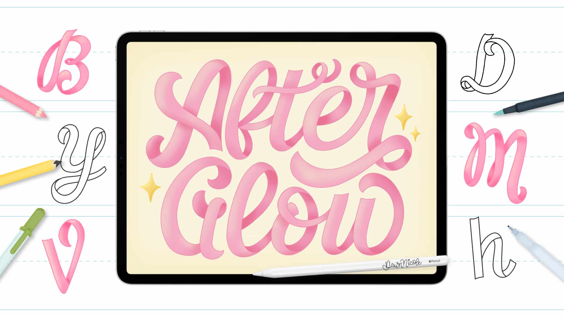 AfterGlow Procreate Color Palette. Add a dreamy, feminine touch to your digital art with my AfterGlow Procreate Color Palette!