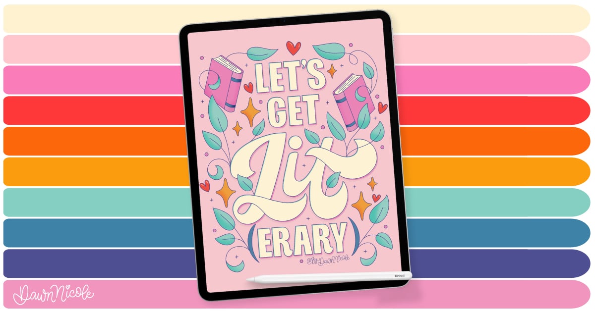 Whimsically Retro Procreate Color Palette. Add a pop of vintage charm to your digital art with my Whimsically Retro Procreate Color Palette!