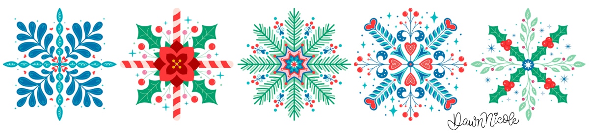 How to Draw Snowflakes. These folksy snowflakes are delightfully charming—and so simple to create in Procreate!