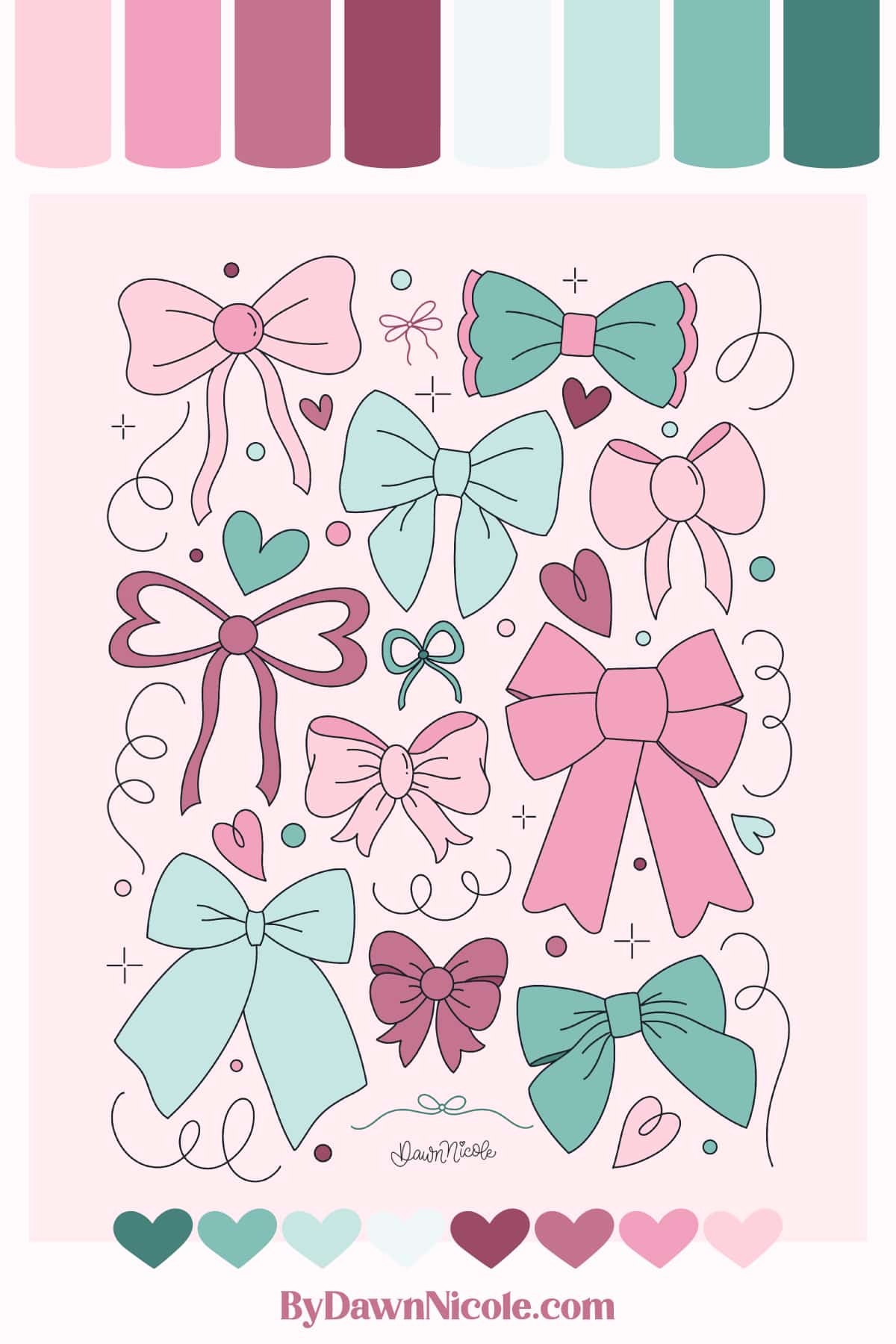 Coquette Aesthetic Procreate Color Palette. Download this free Procreate Color Palette for soft, girly pastel tones in your digital art.