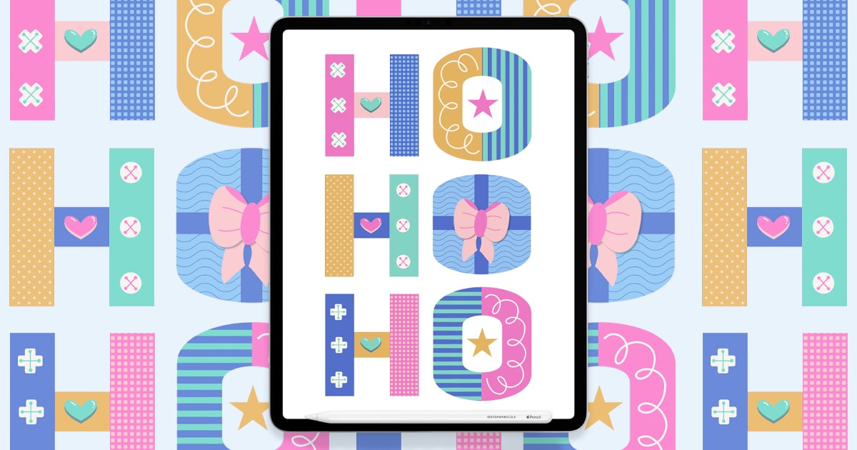 Patterned Colorblock Lettering Procreate Tutorial. Follow along with my step-by-step video to learn how to create this fun lettering style.