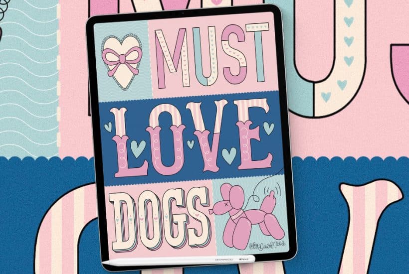 Patchwork Tile Lettering in Procreate. Create cute Patchwork Tile Lettering in Procreate with a bold colorblock layout. Follow this easy tutorial to design retro-style lettering.