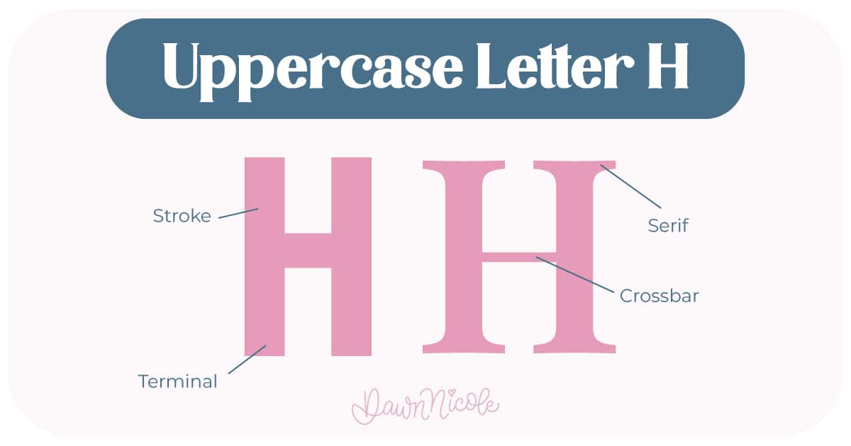 Anatomy of the Letter H. Learn the anatomy of the letter H, including uppercase and lowercase structures, key parts, and tips to improve your lettering!