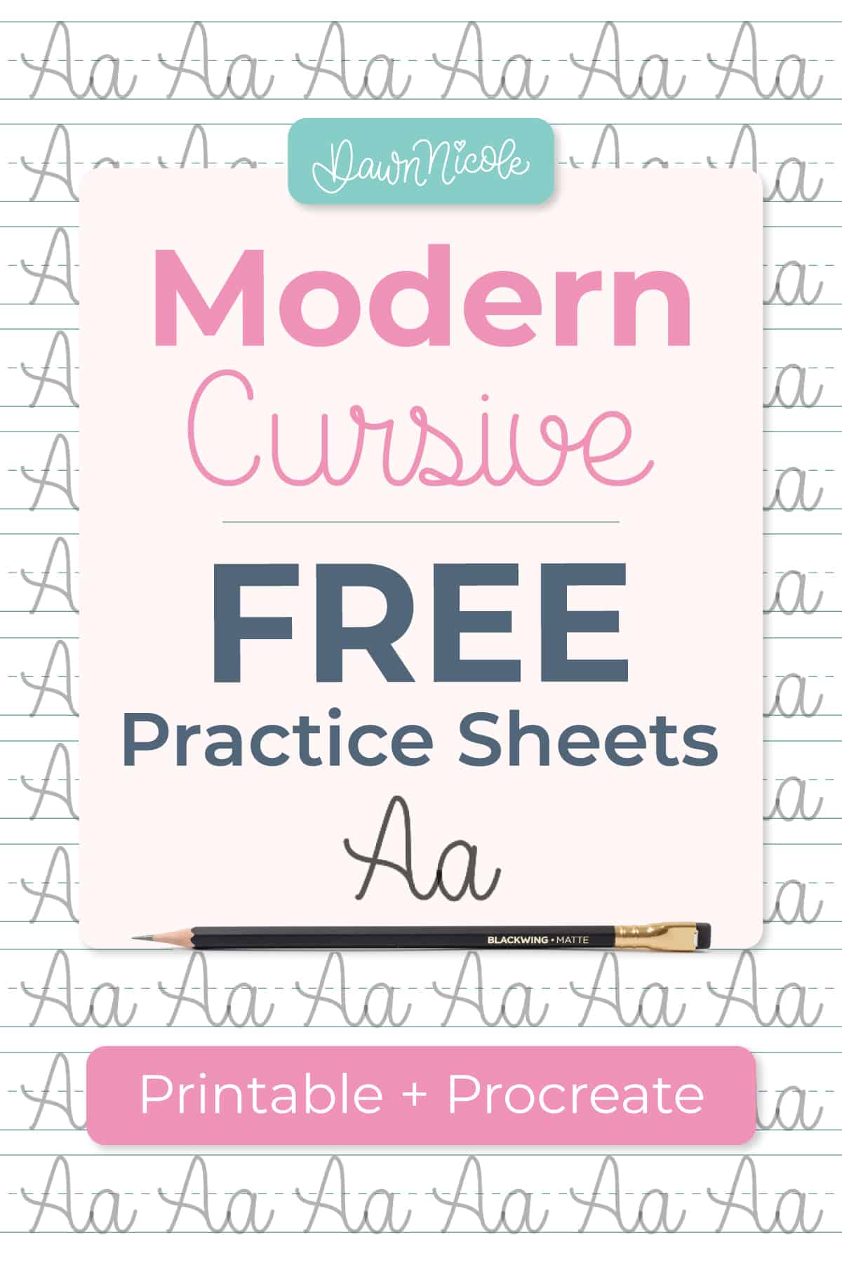 Cursive A: Free Practice Sheet. Download a free printable cursive trace-to-learn worksheet with practice lines to improve your cursive handwriting and letter formation.