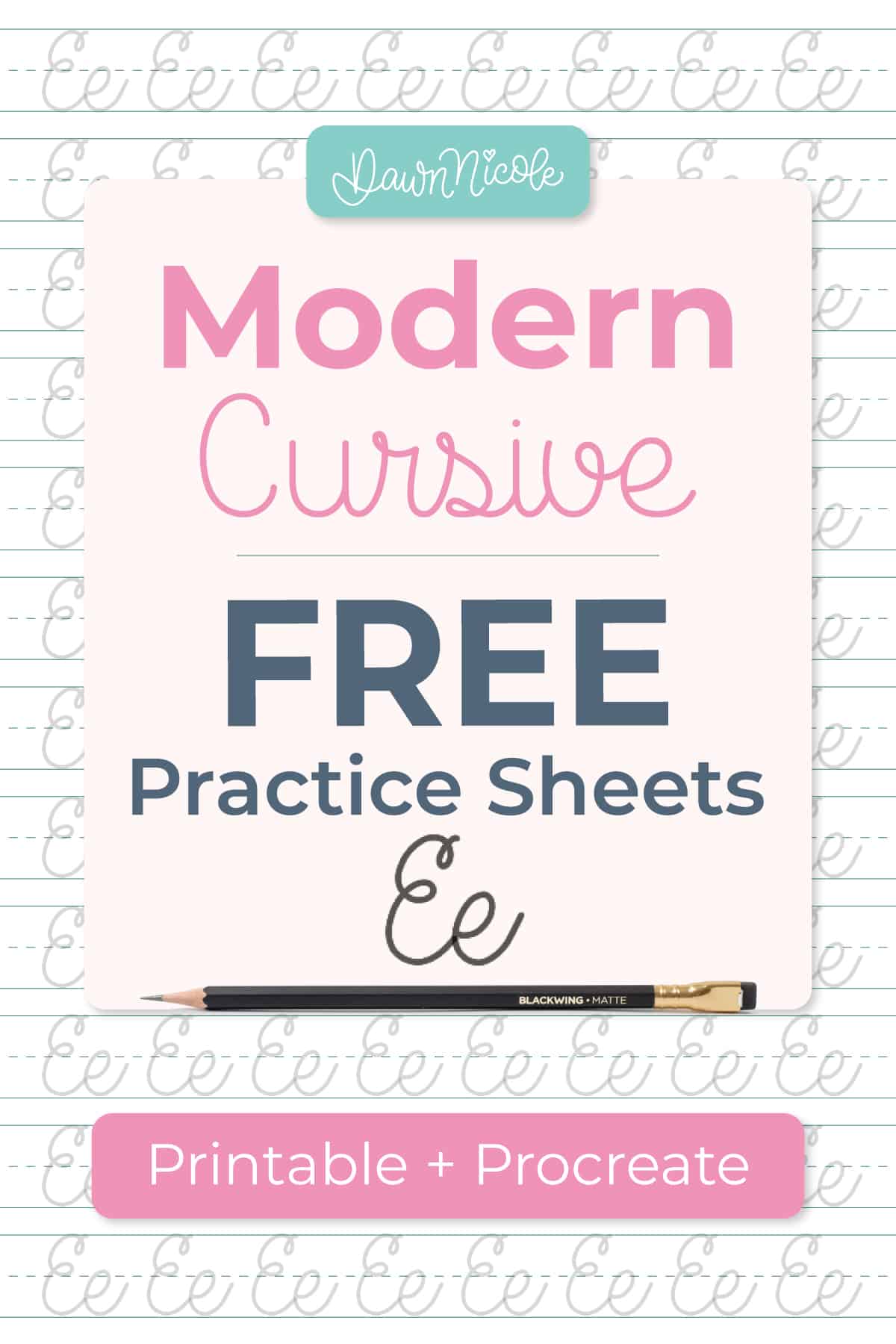 Cursive E: Free Practice Sheets. Download free printable cursive trace-to-learn worksheets with practice lines to improve your cursive handwriting and letter formation.