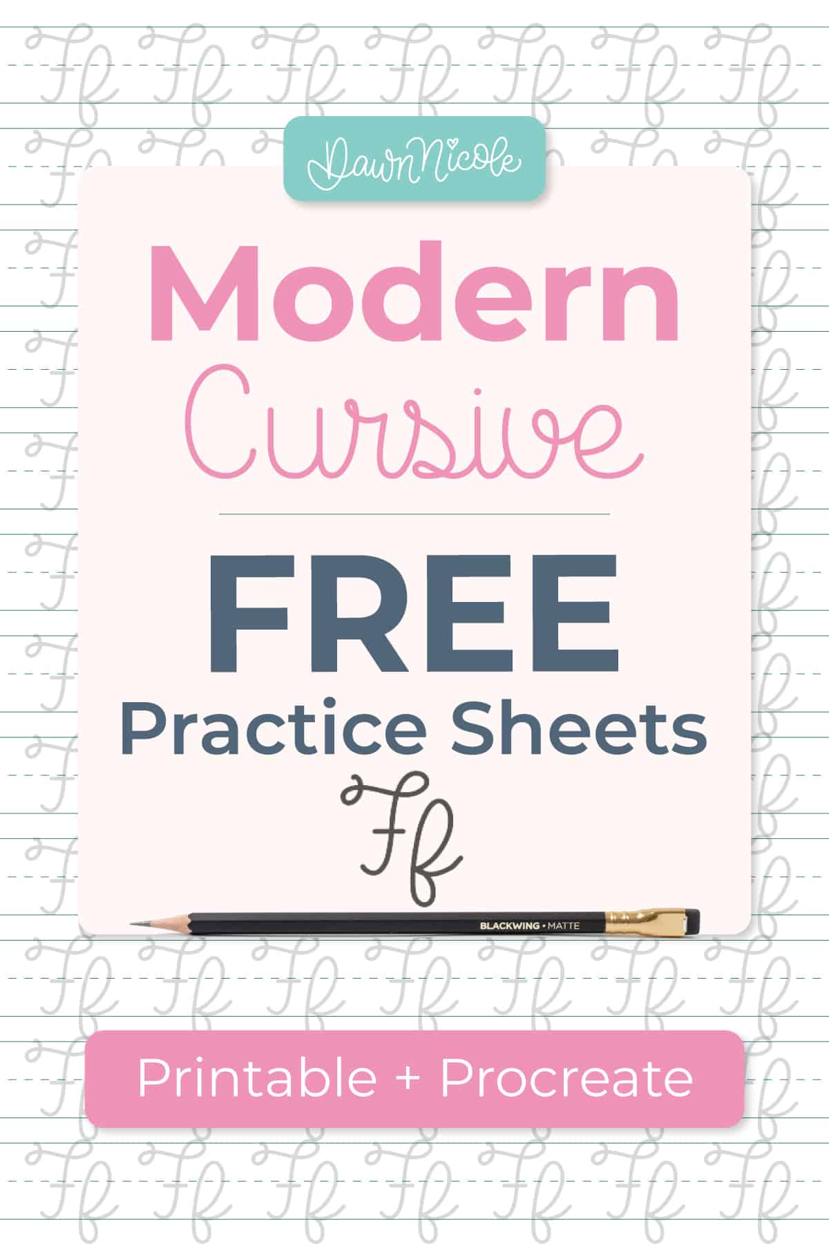 Cursive F: Free Practice Sheets. Download free printable cursive trace-to-learn worksheets with practice lines to improve your cursive handwriting and letter formation.