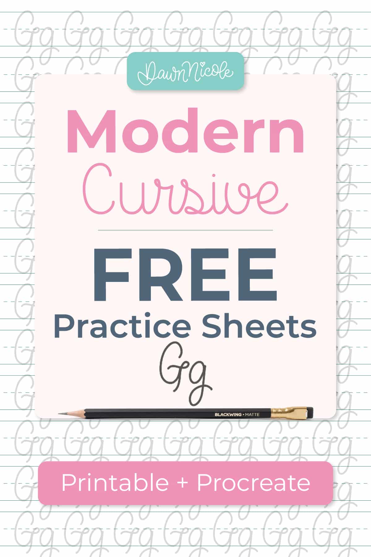 Cursive G: Free Practice Sheets. Download free printable cursive trace-to-learn worksheets with practice lines to improve your cursive handwriting and letter formation.